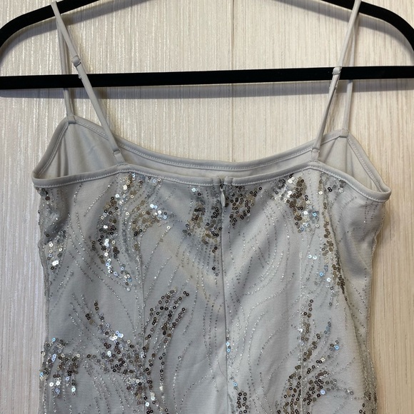 Lucy in the Sky Shimmering Silver Sequin Dress Size S - Picture 5 of 9